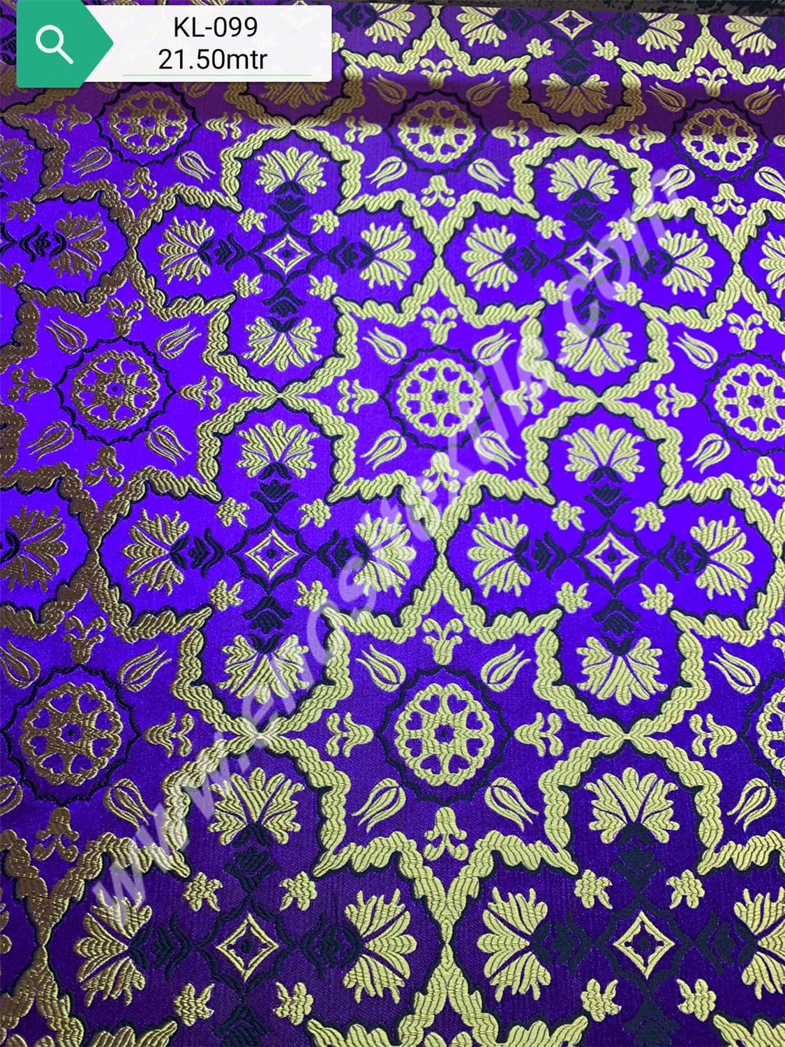 KL-099 PRUPLE BLACK GOLD Brocade Fabrics